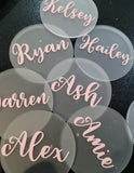 Name Placement Tags - Acrylic (40 pack)