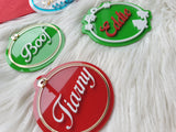 Layered Acrylic Christmas Baubles - Custom Colours Available