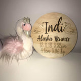 Round Birth Plaques