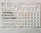 Acrylic Weekly Task Charts